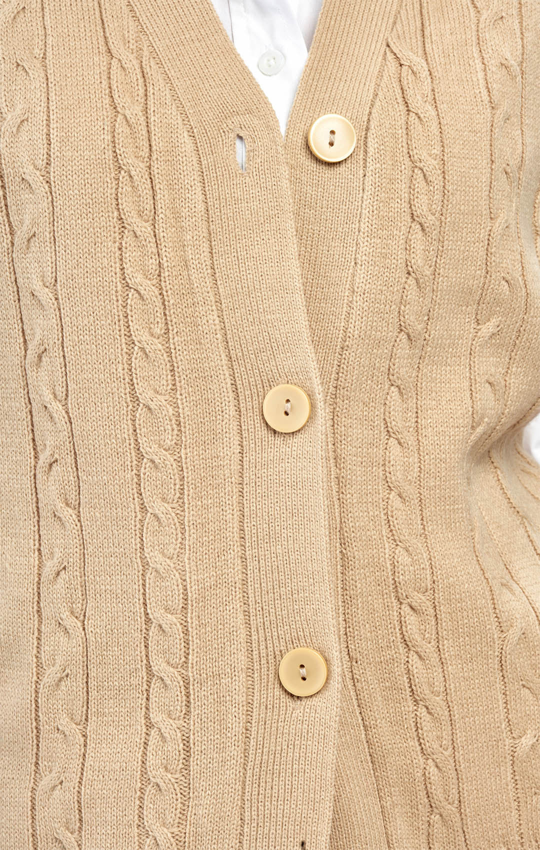 Women's Cable Knit Button Front Sweater Vest
