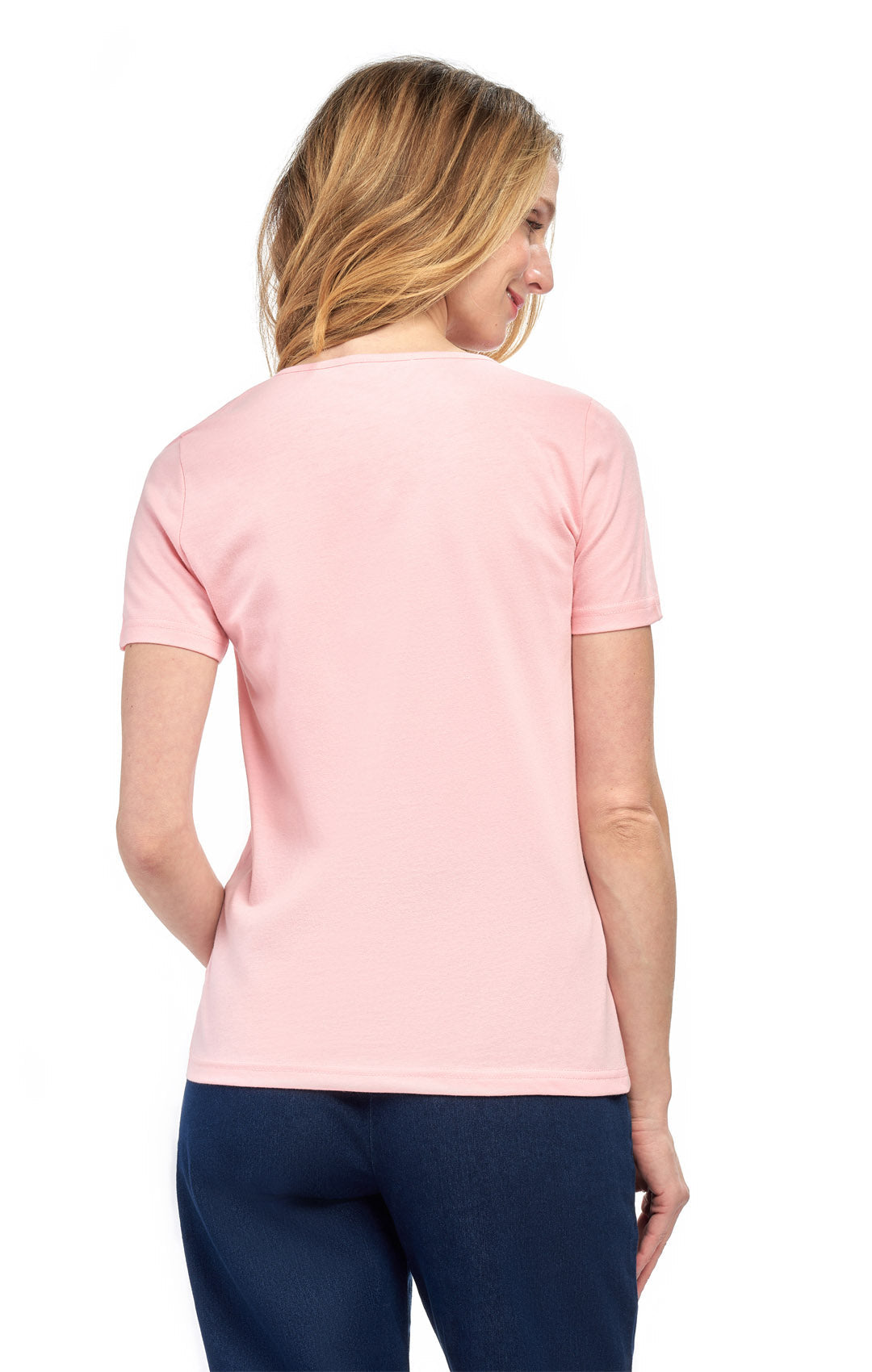 Women's Short Sleeve V-Neck T-Shirt Wrinkle Resistant Tee