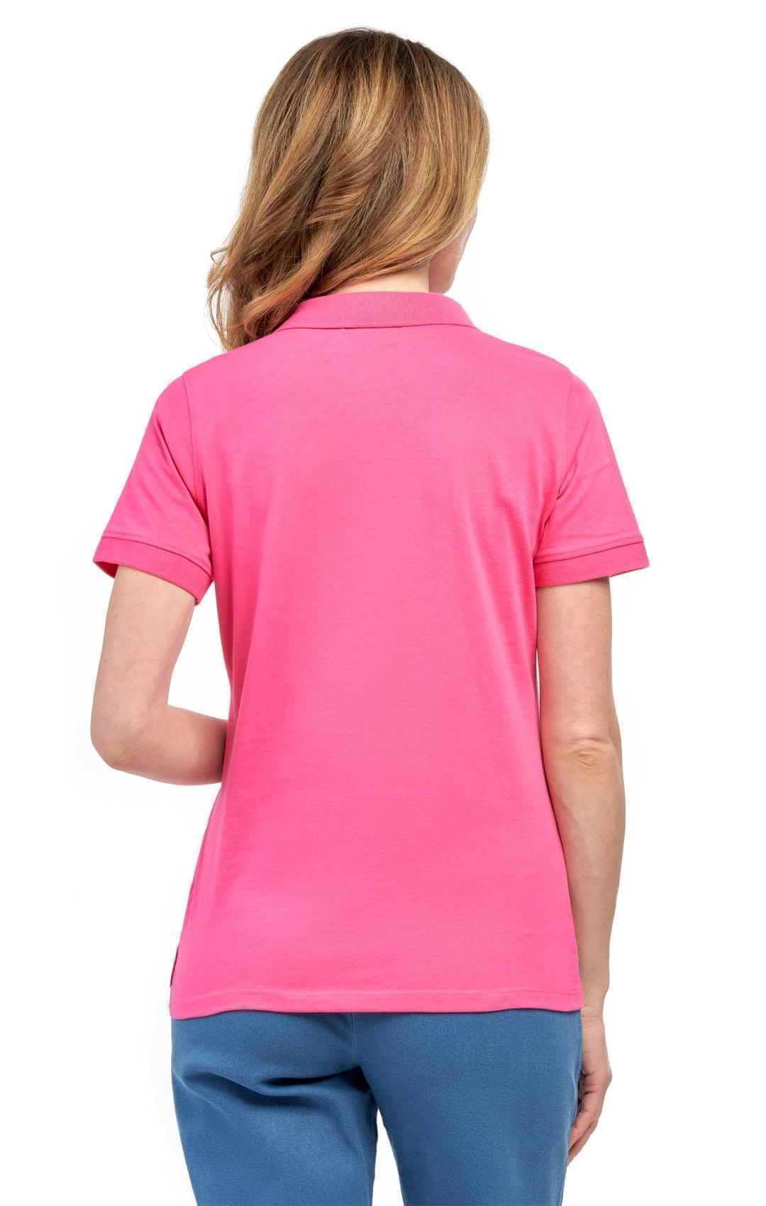Women's Short Sleeve Pique Knit Polo Shirt