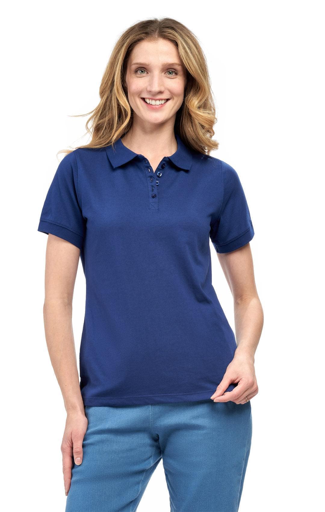 Women's Short Sleeve Pique Knit Polo Shirt