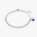 Adjustable gold-tone Evil Eye Pull Chain Bracelet with symbolic nazar amulet.