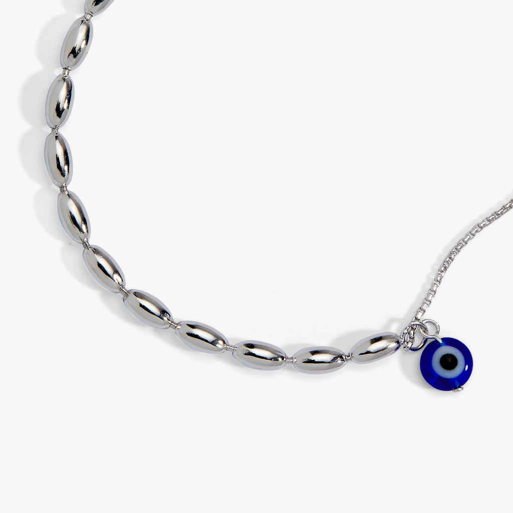 Evil Eye Pull Chain Bracelet - Adjustable Protection Amulet
