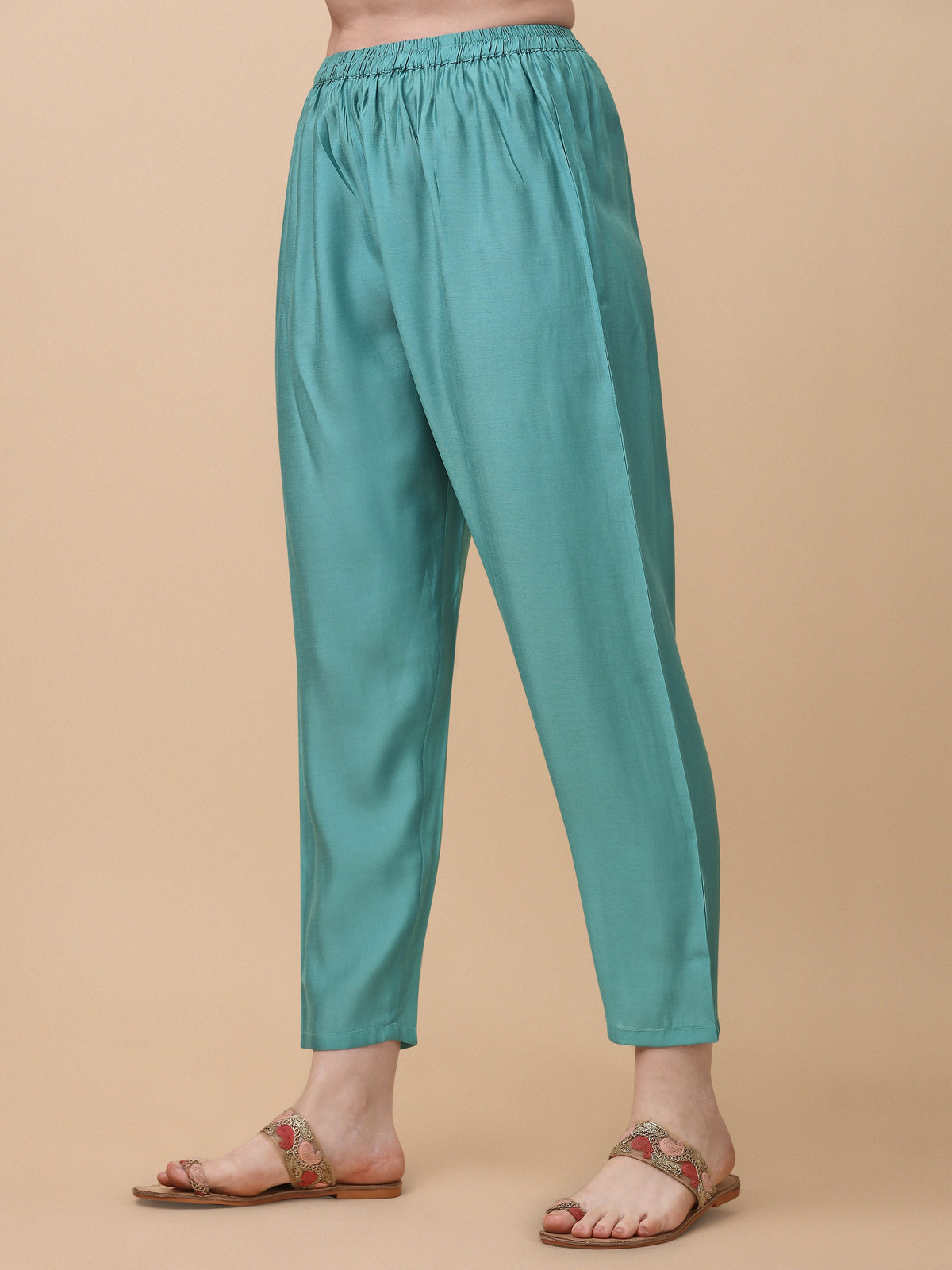Multicolor Embroidered Kurta With Pant And Dupatta Set