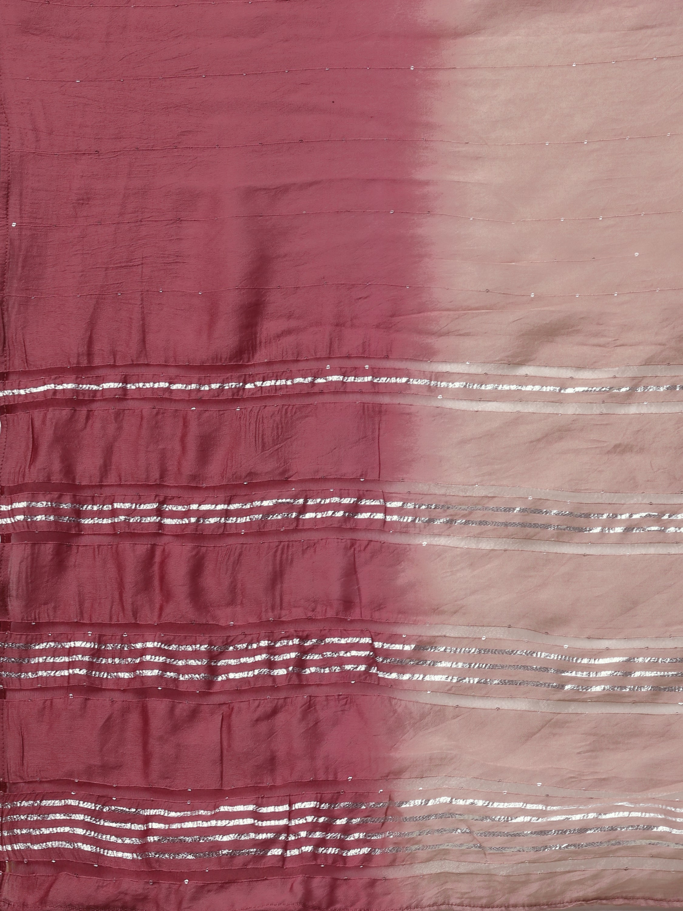 Hand Embroidered Pink Chanderi Kurta Set with Pant and Dupatta