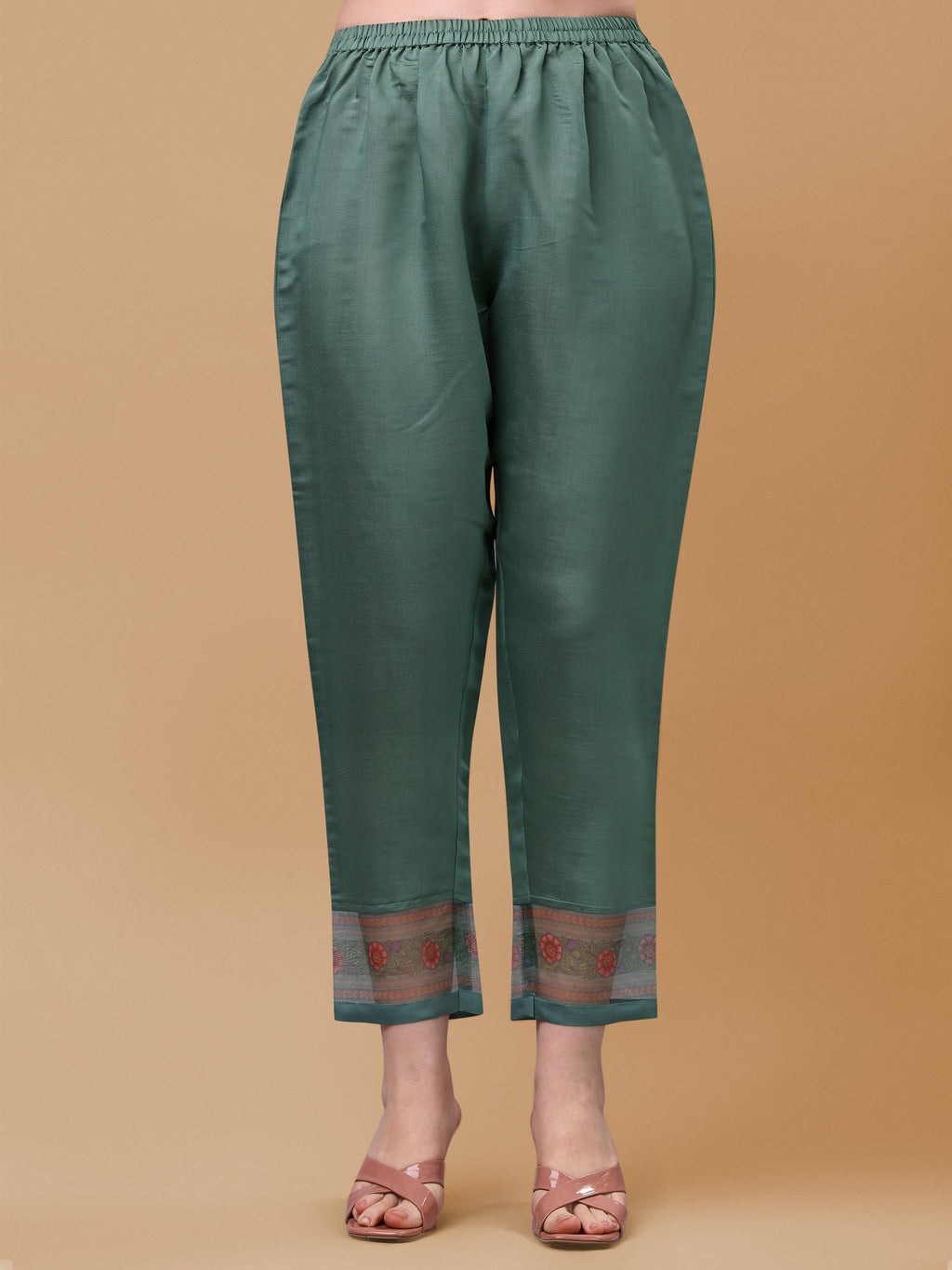 Multicolor Hand Embroidered Kurta Set with Pant and Dupatta