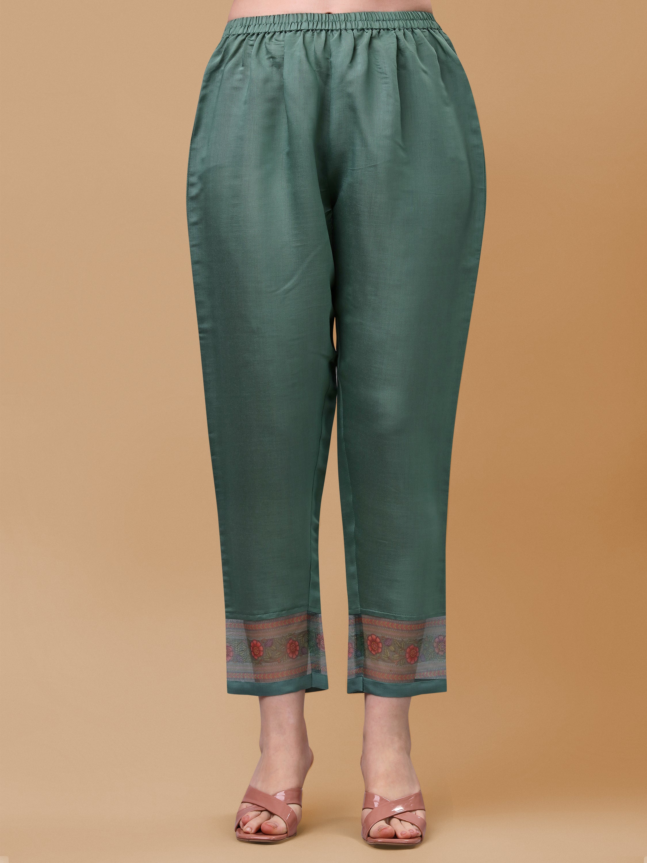 Multicolor Hand Embroidered Kurta Set with Pant and Dupatta