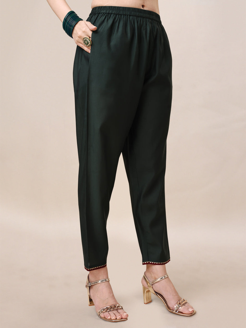 Multicolor Embroidered Kurta with Pant and Dupatta Set