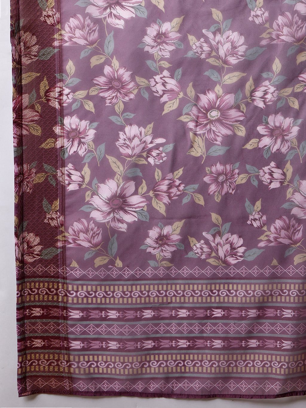 Multicolor Embroidered Kurta with Pant and Dupatta Set