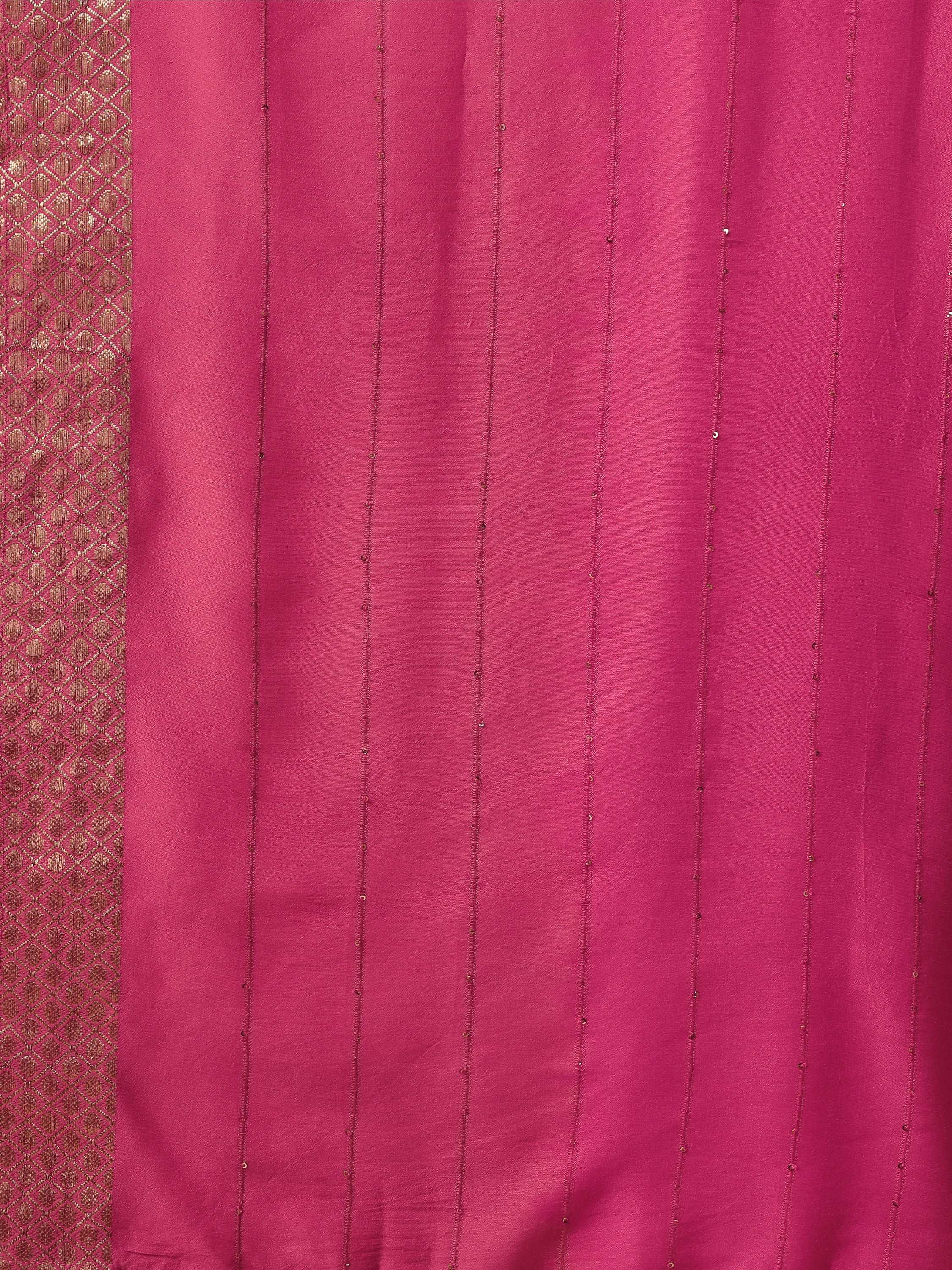 Hand Embroidered Multicolor Kurta with Pant and Dupatta Set
