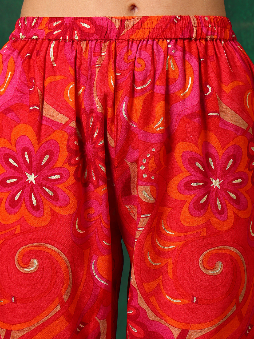 Pink Sequined Embroidered Kurta Set with Pant and Dupatta