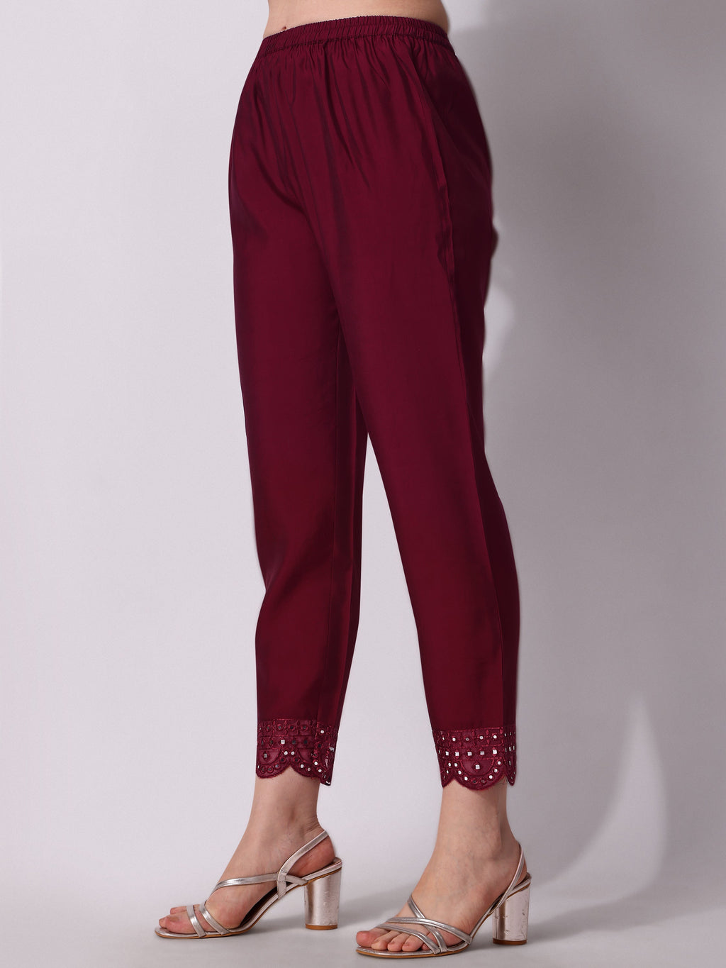 Multicolor Mirror Embroidered Kurta Pant and Dupatta Set