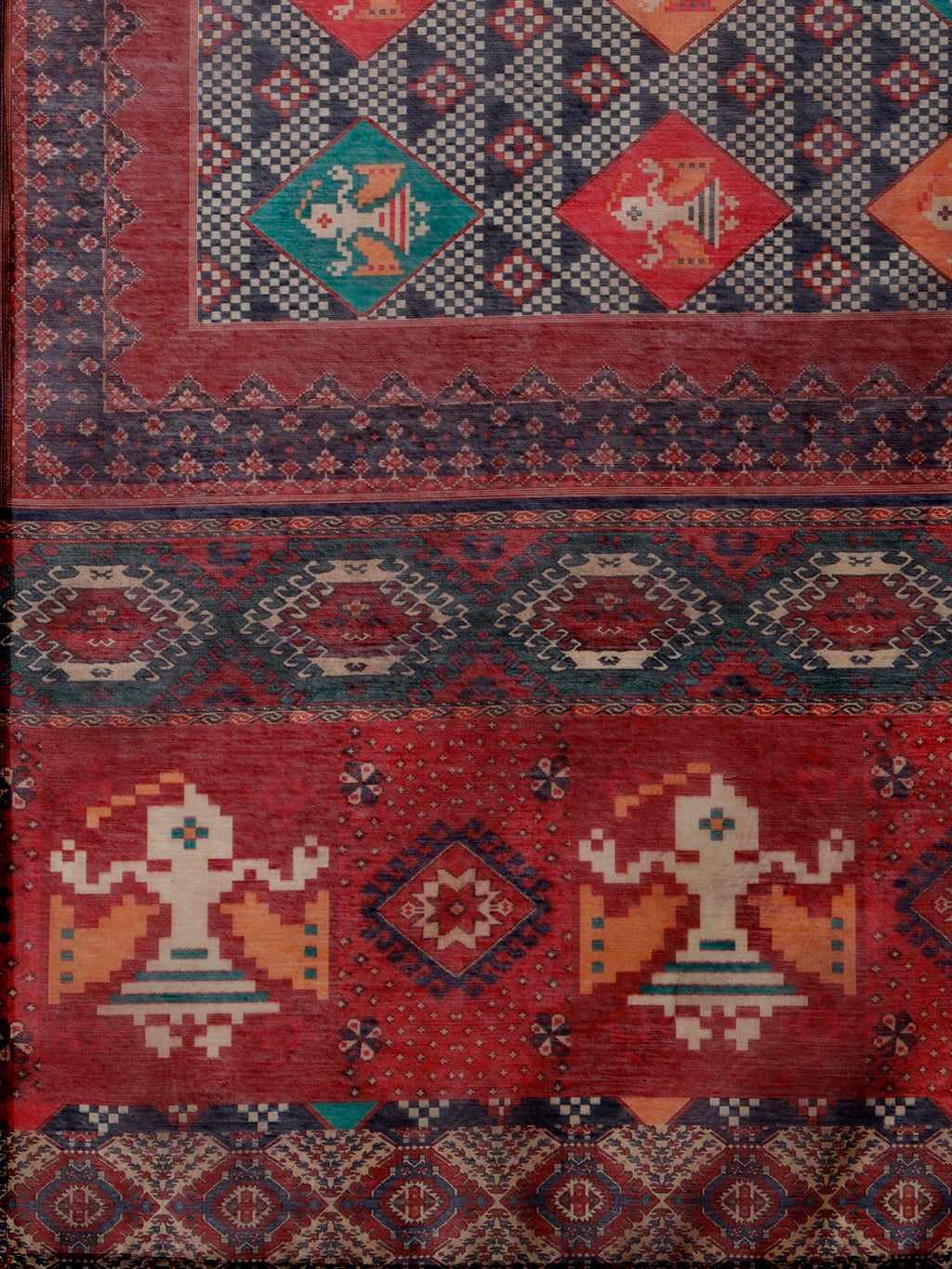 Multicolor Embroidered Kurta with Pant and Printed Dupatta Set