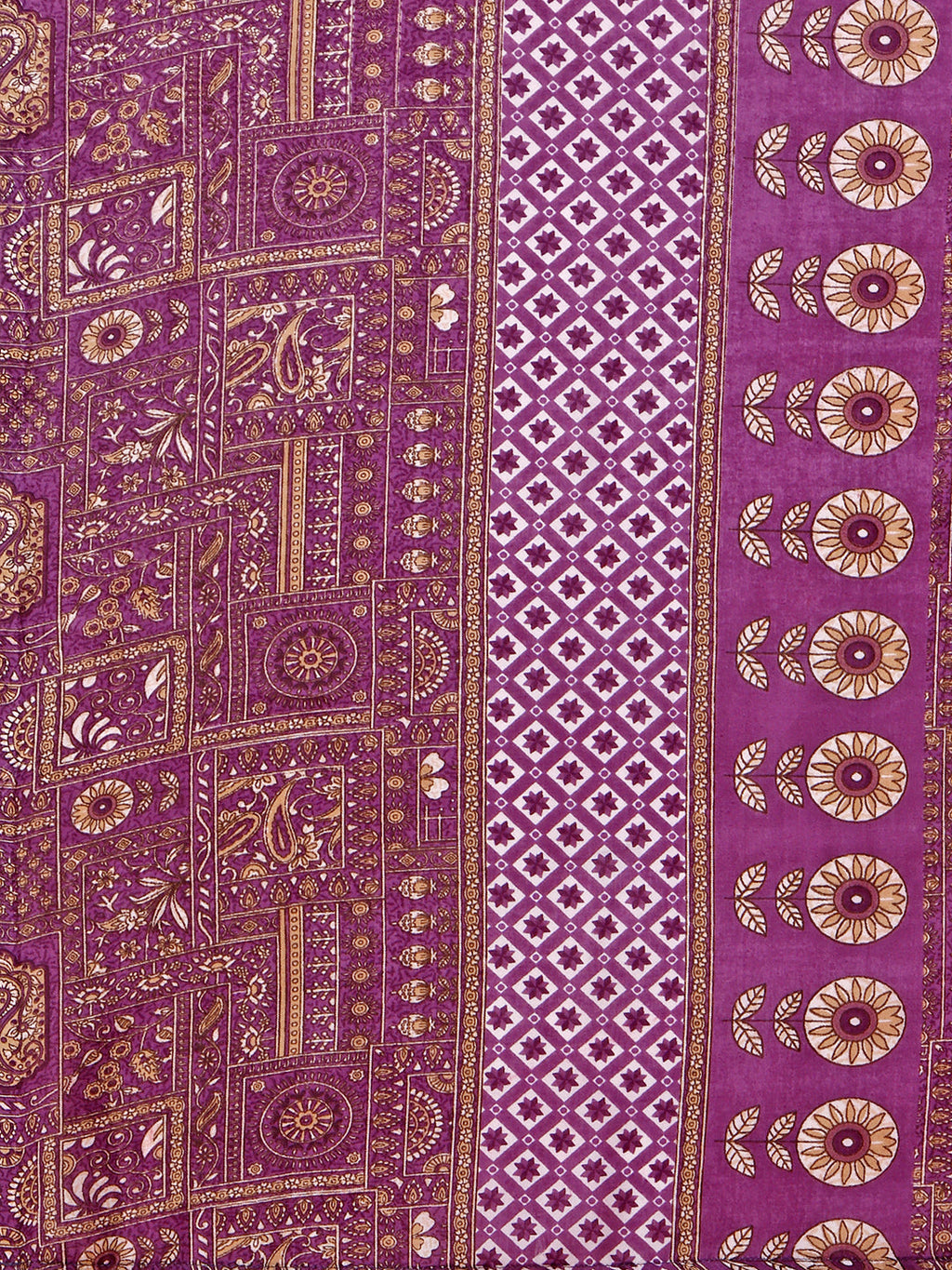Multicolor Printed Rayon Kurta with Pant and Dupatta Set