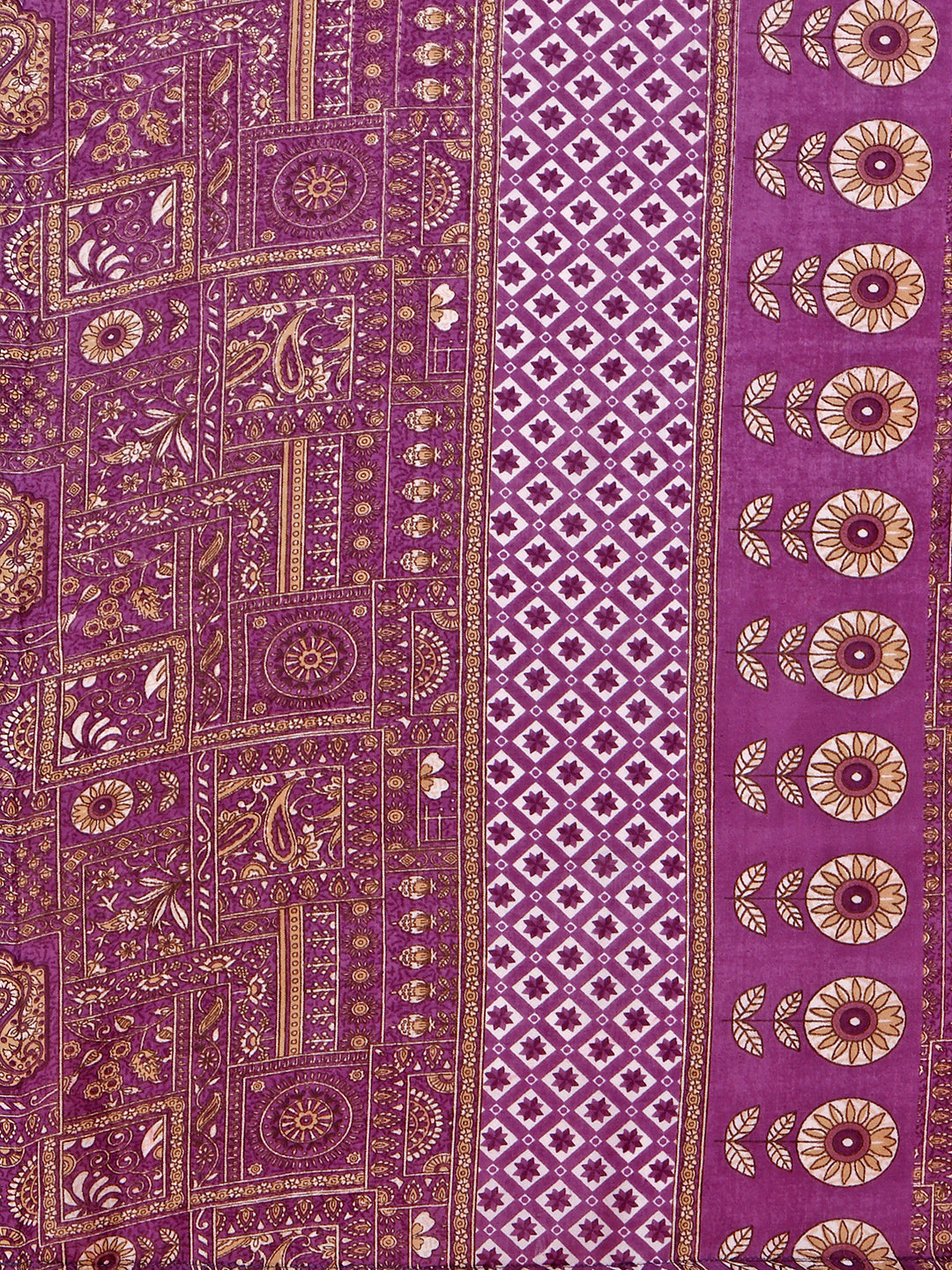 Multicolor Printed Rayon Kurta with Pant and Dupatta Set