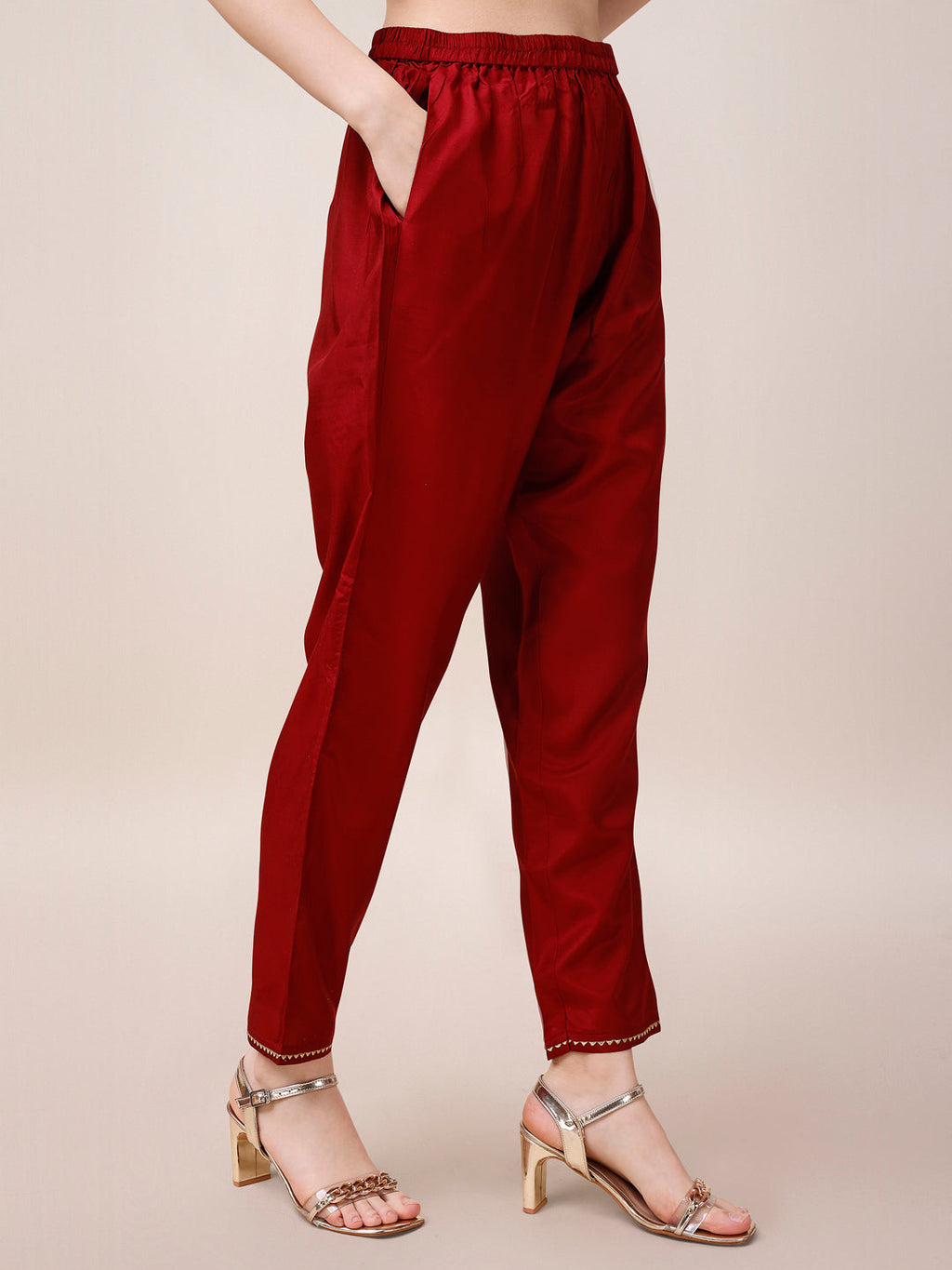 Pure Maslin Jacquard Kurta Set with Pant and Dupatta