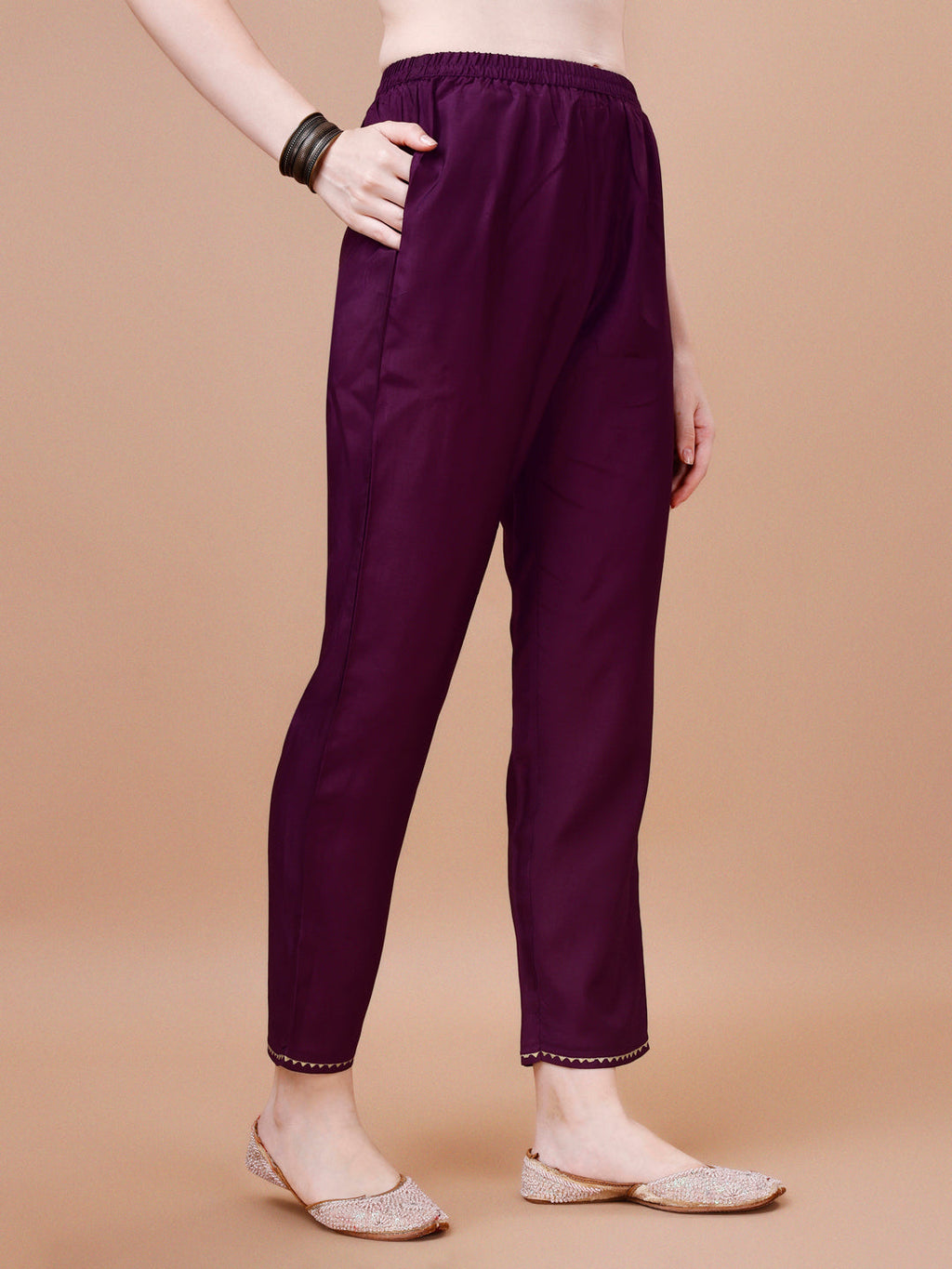 Multicolor Pure Muslin Banarasi Jacquard Kurta with Trousers & Dupatta