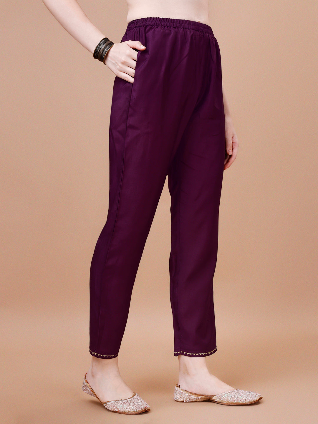 Multicolor Pure Muslin Banarasi Jacquard Kurta with Trousers & Dupatta
