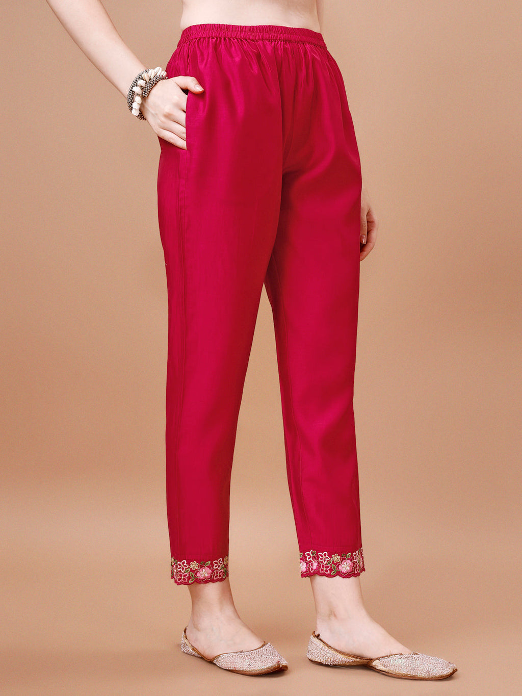 Multicolor Alia Cut Embroidered Kurta Set with Organza Dupatta