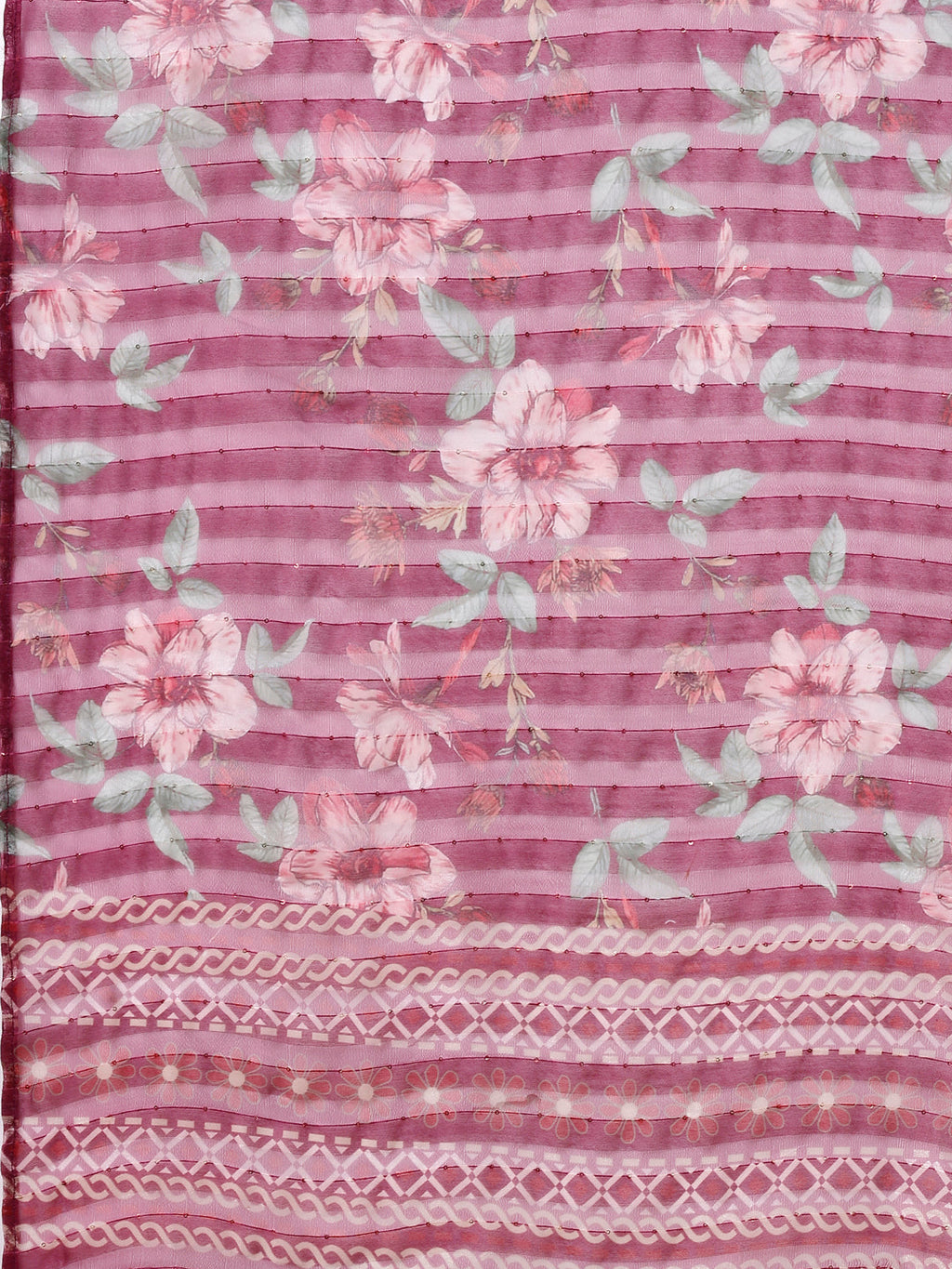 Multicolor Hand Embroidered Kurta Set with Printed Organza Dupatta