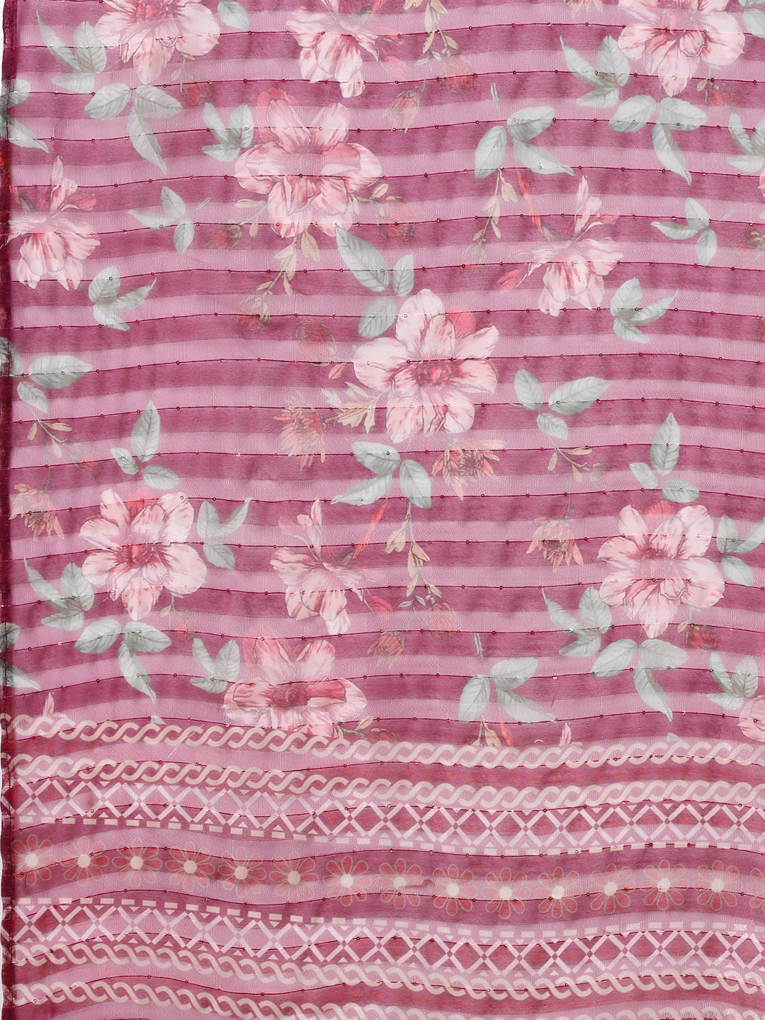 Multicolor Hand Embroidered Kurta Set with Printed Organza Dupatta