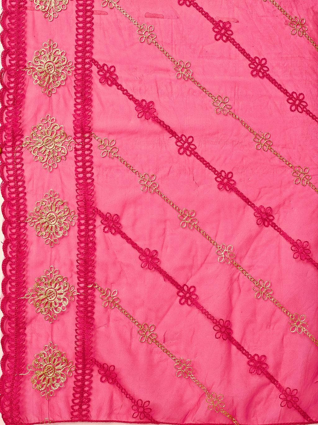 Multicolor Embroidered Kurta Set with Pant and Dupatta
