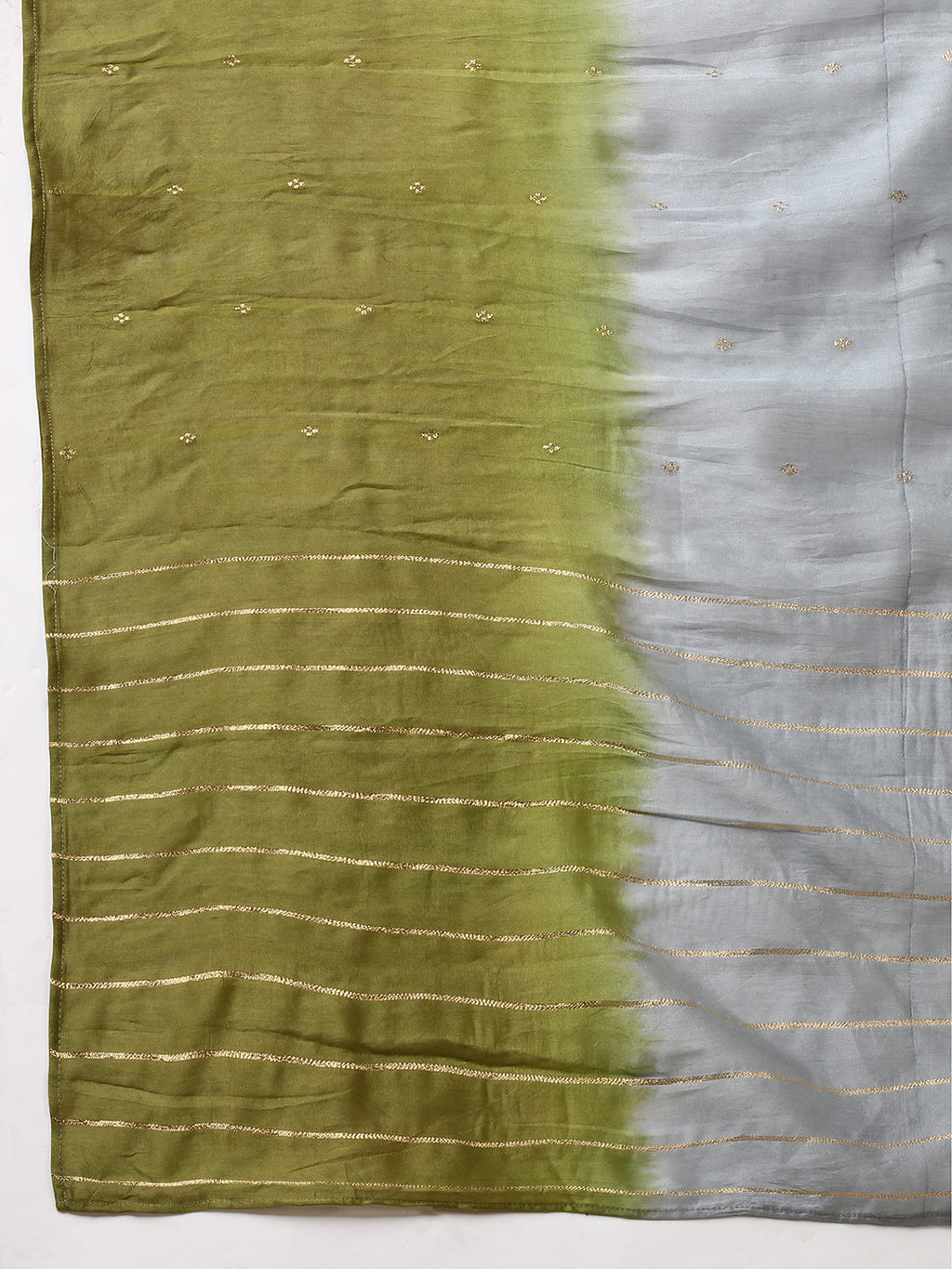 Multicolor Hand Embroidered Kurta with Pant and Dupatta Set
