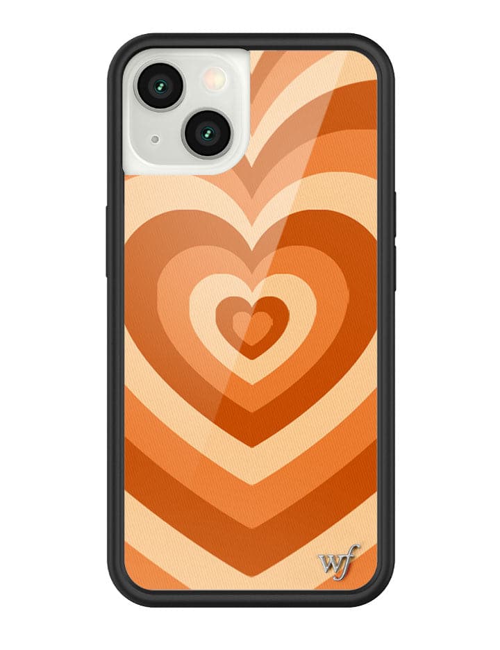 Latte Love Pumpkin Spice iPhone Case with Heart Pattern