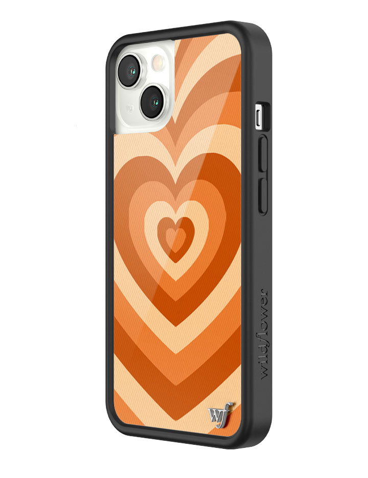 Latte Love Pumpkin Spice iPhone Case with Heart Pattern