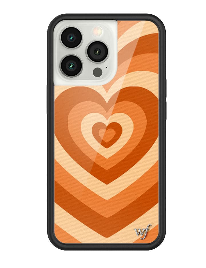 Latte Love Pumpkin Spice iPhone Case with Heart Pattern