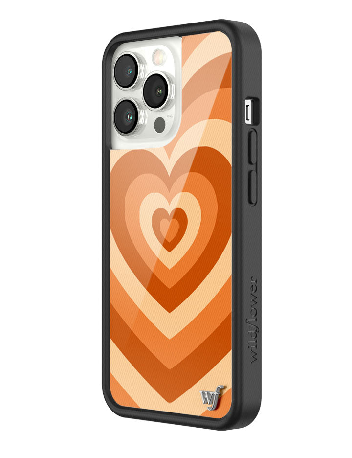 Latte Love Pumpkin Spice iPhone Case with Heart Pattern