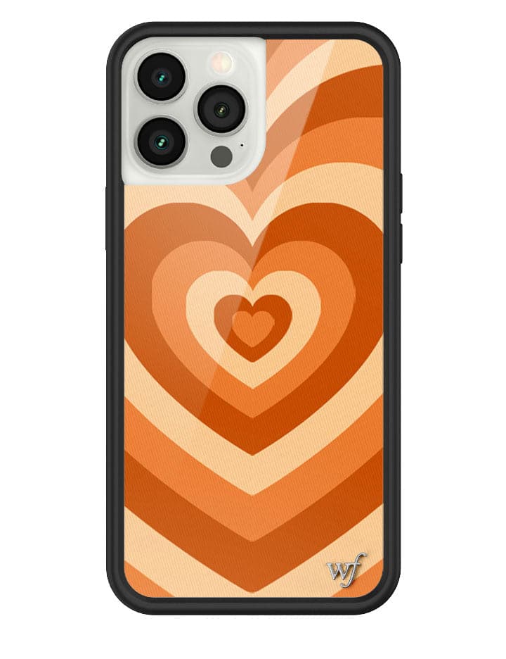 Latte Love Pumpkin Spice iPhone Case with Heart Pattern
