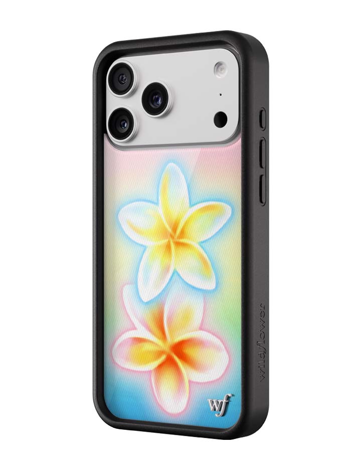 Pastel Plumeria Gradient iPhone Case with Floral Print - Image 2