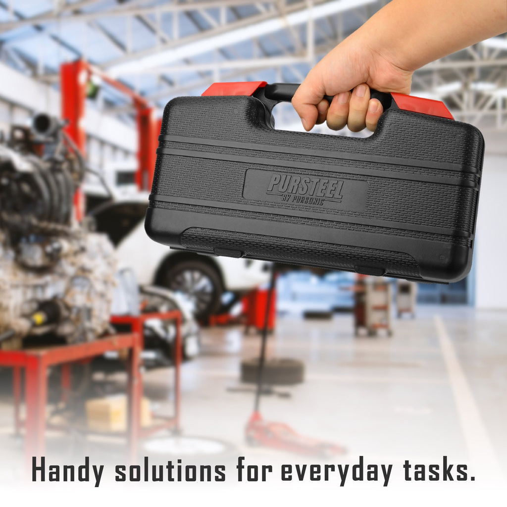 All-in-One Home Project Powerhouse: Pursonic 21V Cordless Drill, Handy Solutions 39-Piece Tool Kit, and Ultra Bright Flashlight