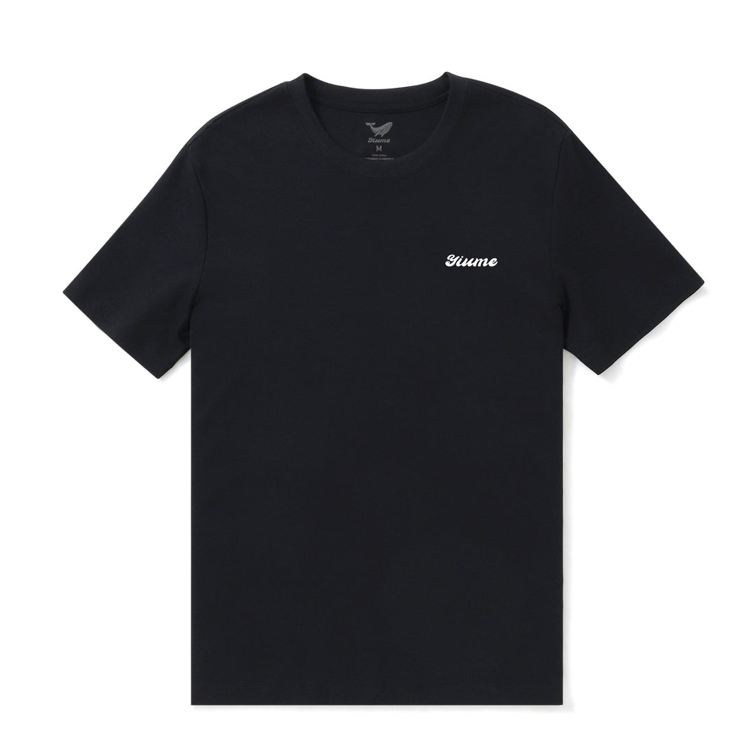 Men's Tropical Geometric Totem Print Cotton Tee in Black
