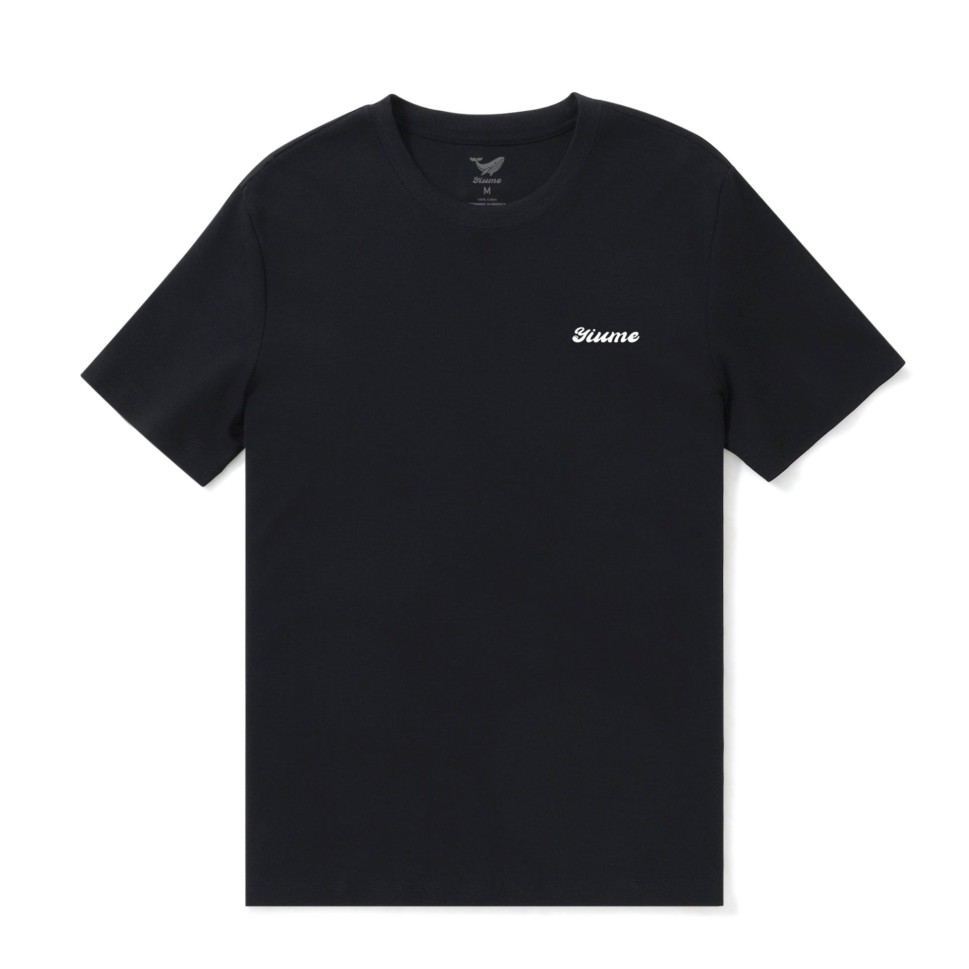 Men's Tropical Geometric Totem Print Cotton Tee in Black