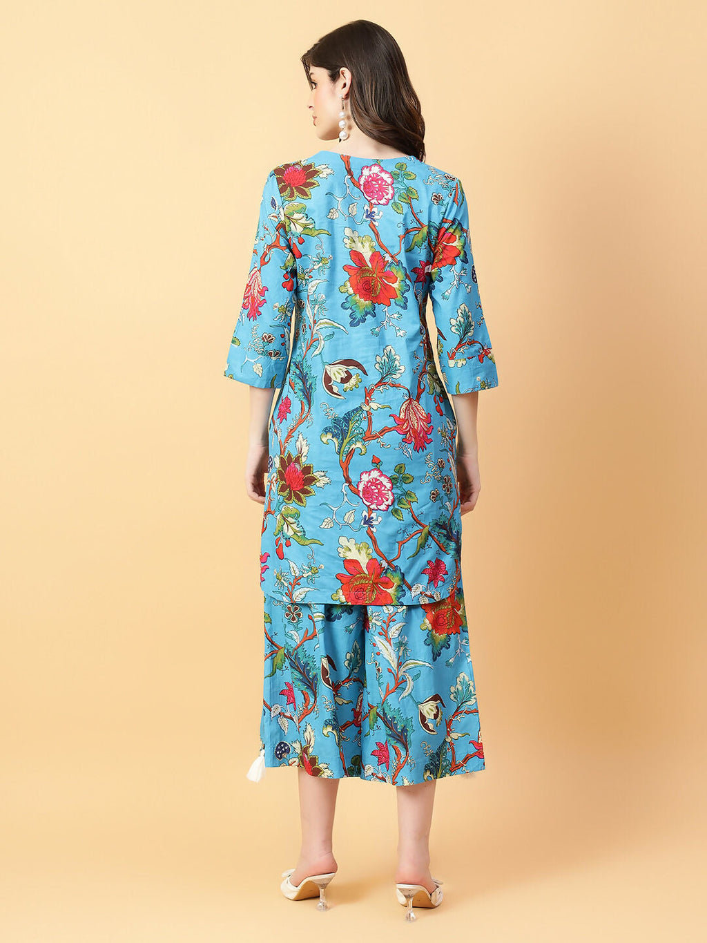 Joban Fashion Black Cotton Printed & Hand Work Co-ord Set