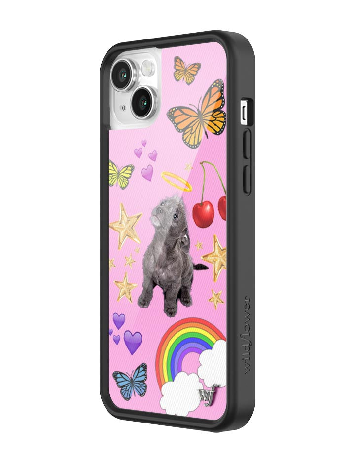 Puppy Love Pink Graphic iPhone Case with Black Bumper - Image 34