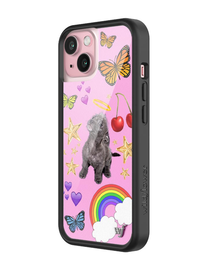 Puppy Love Pink Graphic iPhone Case with Black Bumper - Image 28