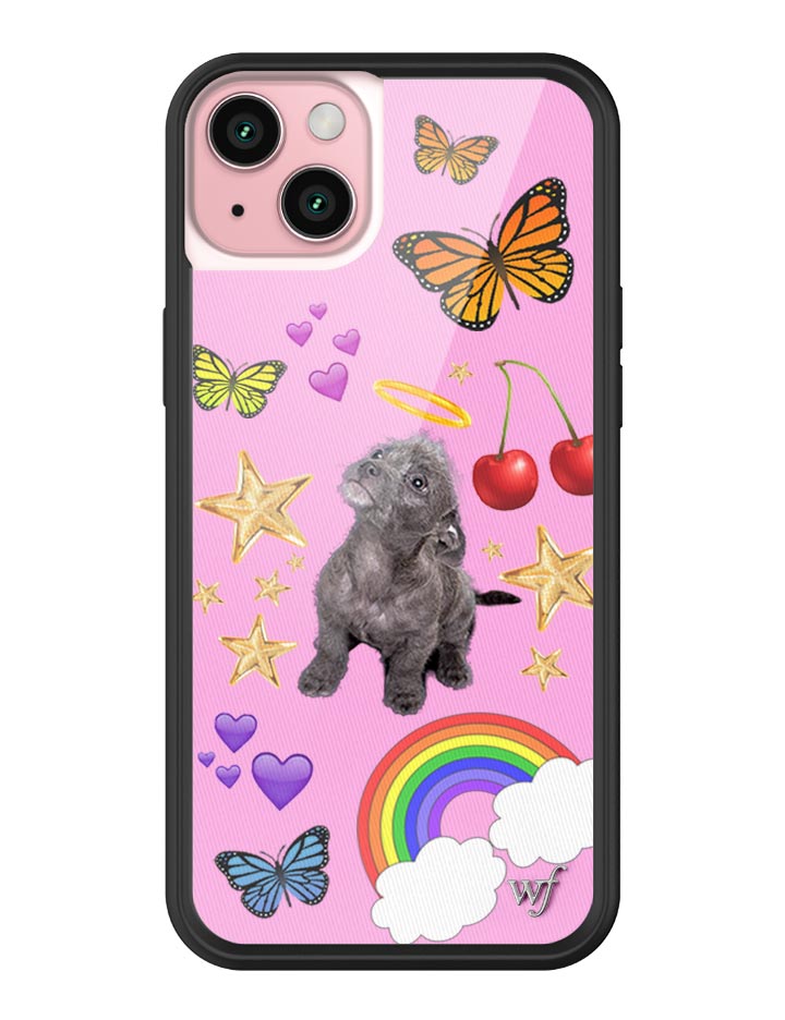 Puppy Love Pink Graphic iPhone Case with Black Bumper - Image 23