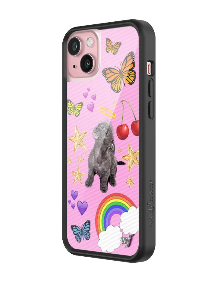 Puppy Love Pink Graphic iPhone Case with Black Bumper - Image 24