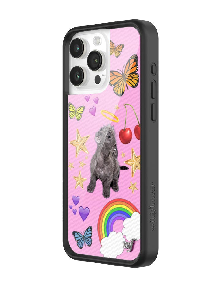Puppy Love Pink Graphic iPhone Case with Black Bumper - Image 22