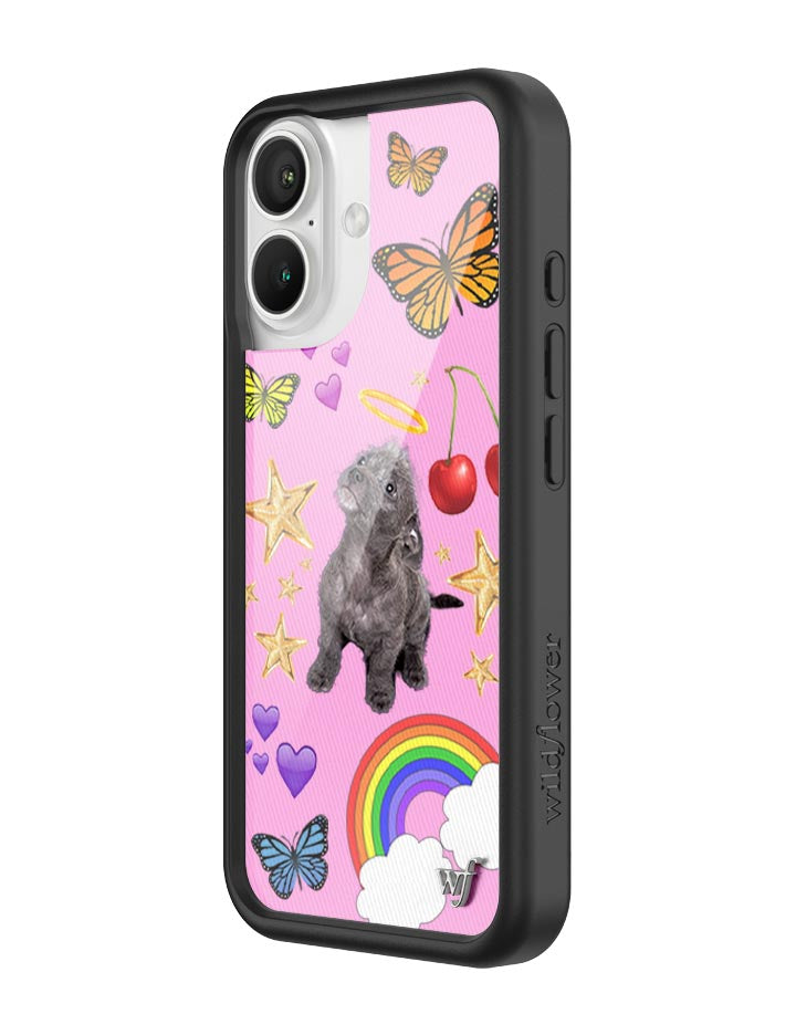 Puppy Love Pink Graphic iPhone Case with Black Bumper - Image 20