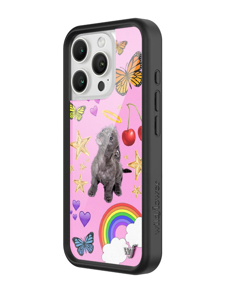 Puppy Love Pink Graphic iPhone Case with Black Bumper - Image 18