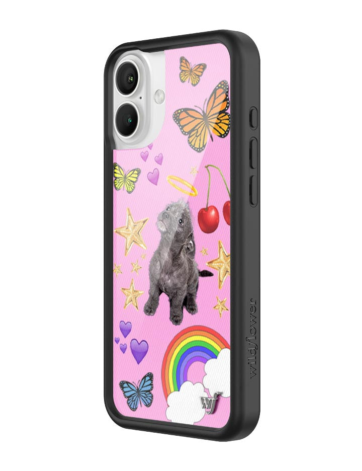 Puppy Love Pink Graphic iPhone Case with Black Bumper - Image 16