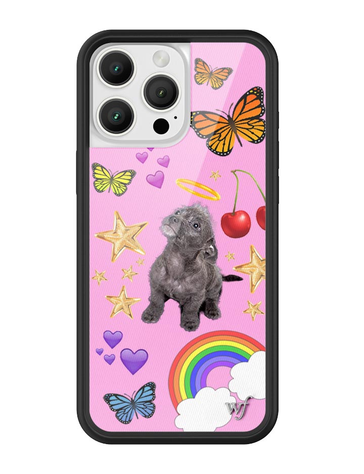Puppy Love Pink Graphic iPhone Case with Black Bumper - Image 13