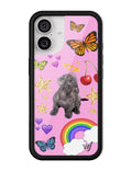 Puppy Love Pink Graphic iPhone Case with Black Bumper - Image 7