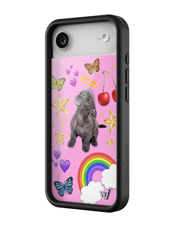 Puppy Love Pink Graphic iPhone Case with Black Bumper - Image 11