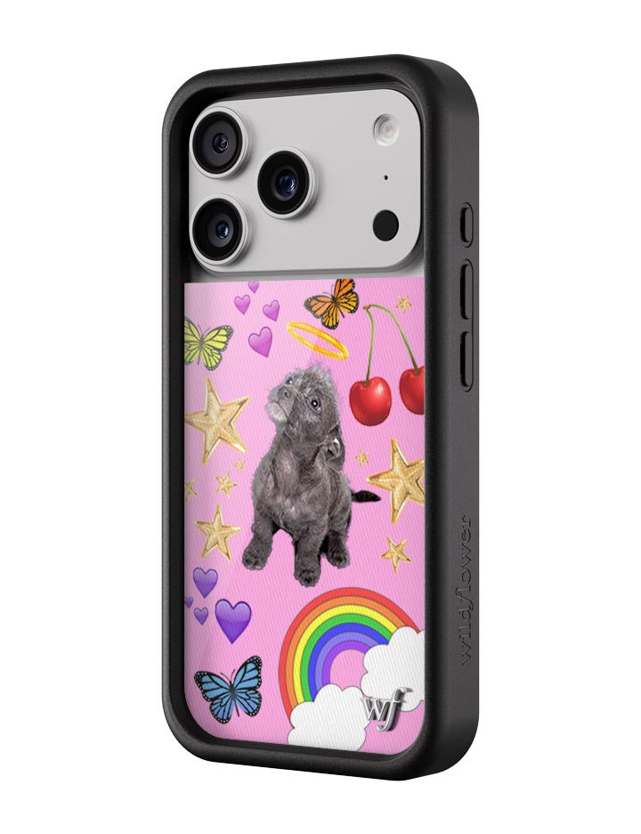 Puppy Love Pink Graphic iPhone Case with Black Bumper - Image 5