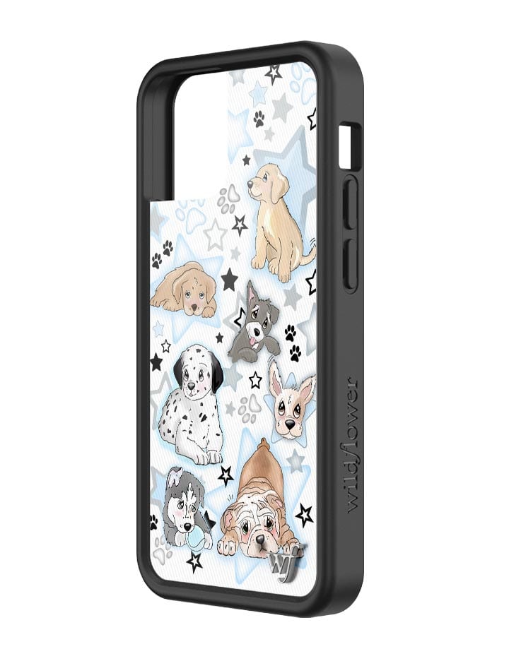 Puppy Party Baby Blue Star Print Protective iPhone Case