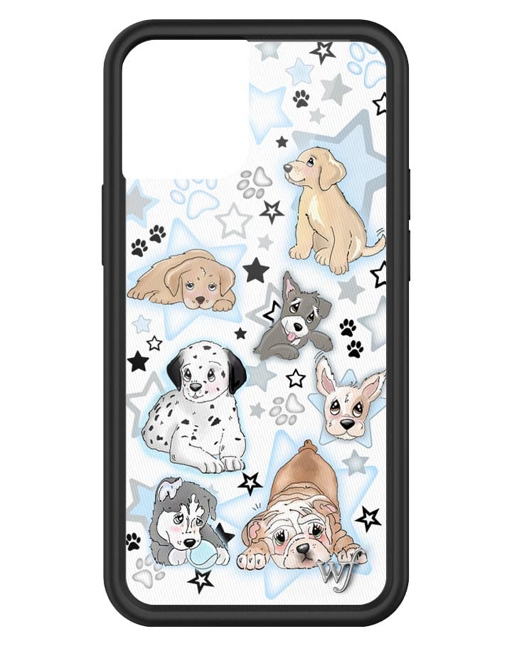 Puppy Party Baby Blue Star Print Protective iPhone Case
